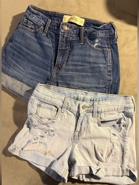 Lot of Hollister & Old Navy Boyfriend Denim Jean Shorts (Size 0)